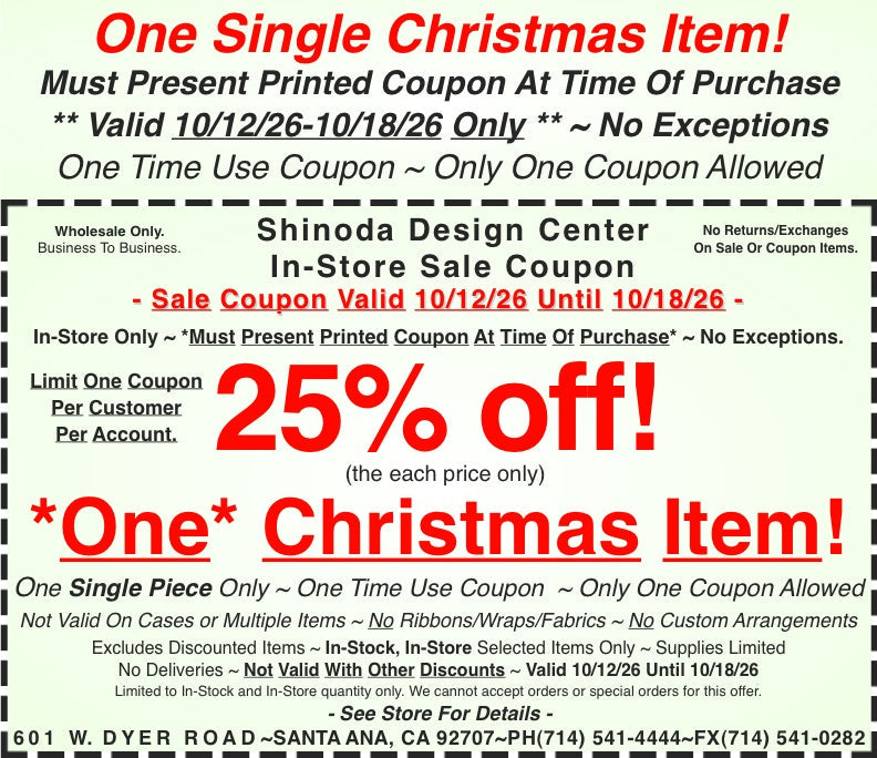 In-Store Coupon: 25%off *One* Christmas Item!