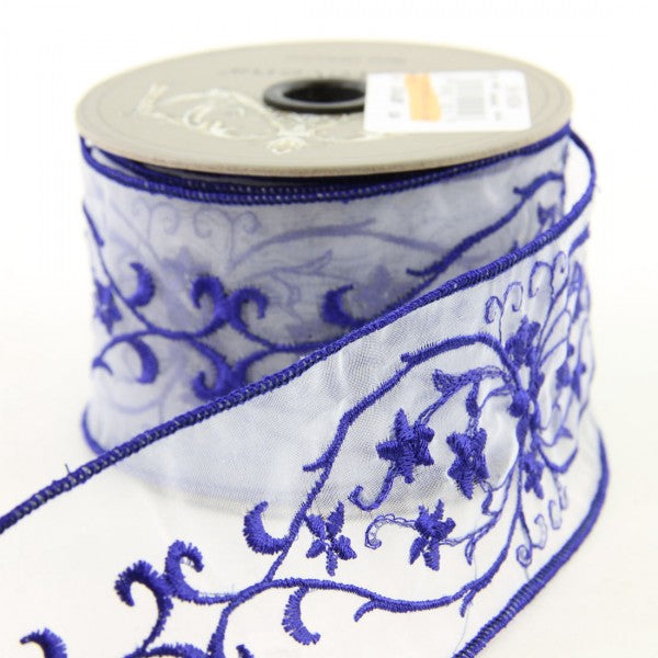 2.5"X10YD ORGANZ.CHINOIS.EMBR