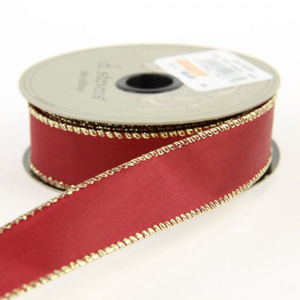 1"X10YD TAFFETA RED