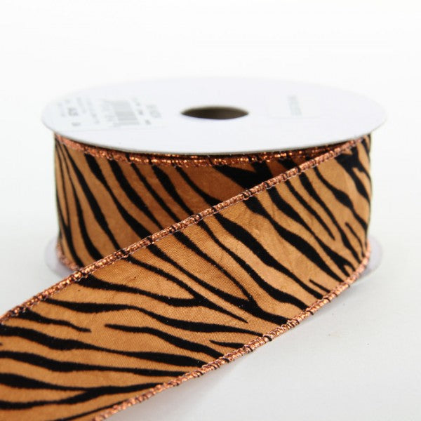 1.5" X 10 YD FLOCKED ZEBRA PRINT RIBBON
