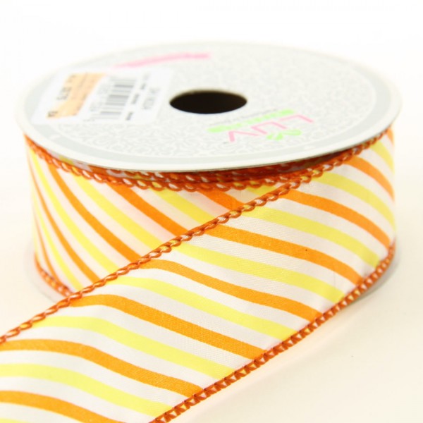 1.5" X 10 YD MULTICOLOR SUMMER STRIPE RIBBON