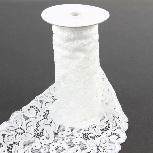 6.5"X5YD ELAS.FLRL EMBR.LACE