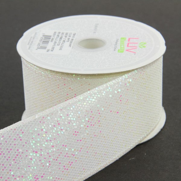 2"X10YD MET.BLING DISCO WHT