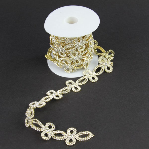1 1/4"ELEG.BOW RHINESTONE 3YD