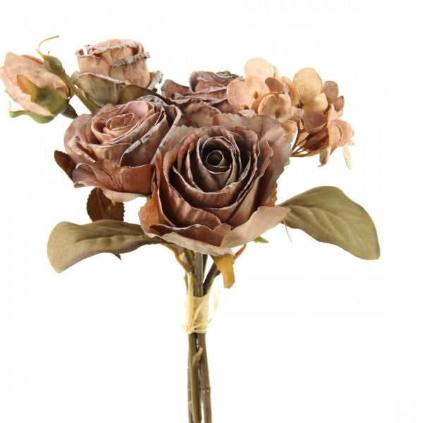 12.5"DRIED ROSE/HYDRANGEA