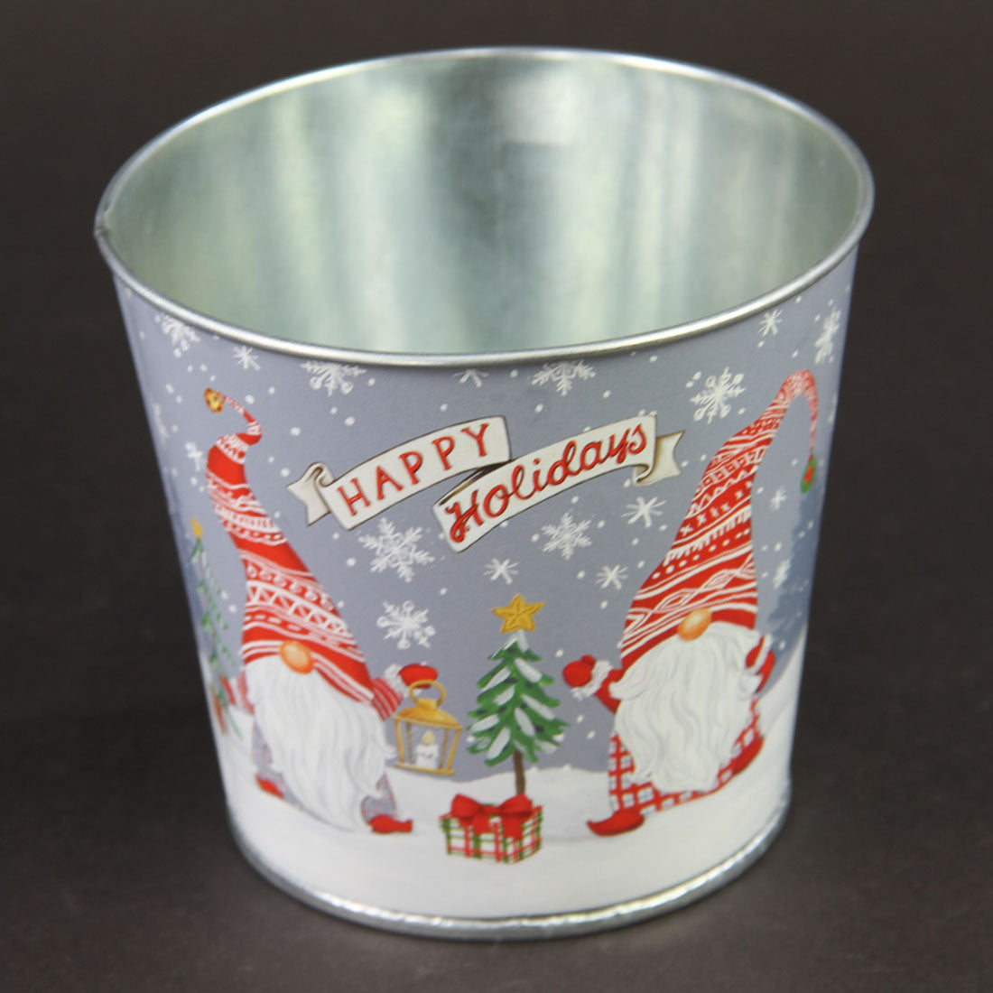 4.5"X4"HOLIDAY GNOMES POT