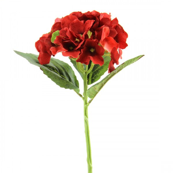 11" SMALL HYDRANGEA RED