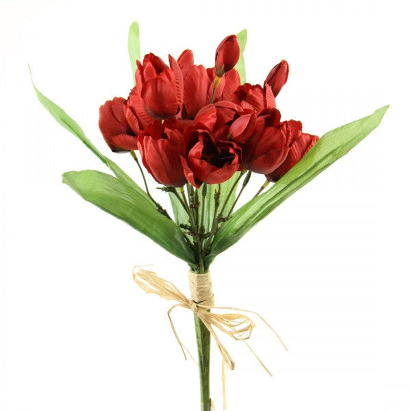 13" TULIP BOUQUET RED A25
