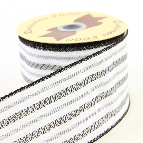 2.5"X10YD WHT/GRAY STRIPE A4