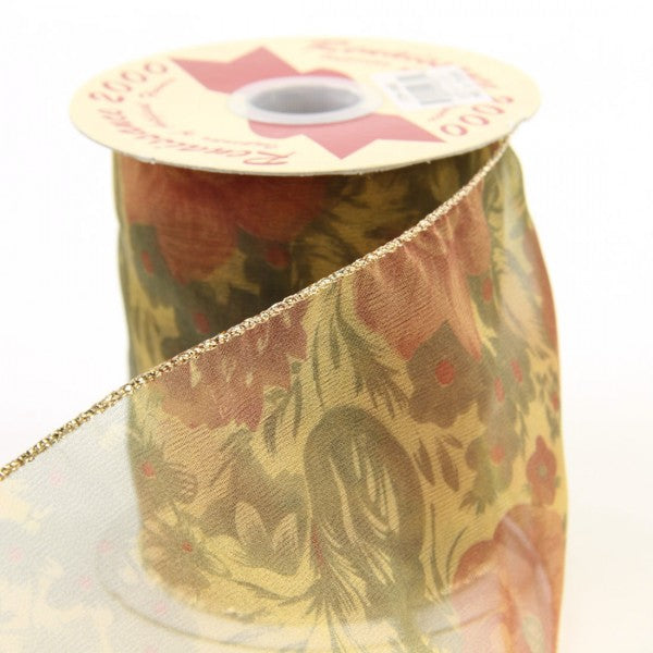 4"VICTORIAN OLD ROSE SHEER A4