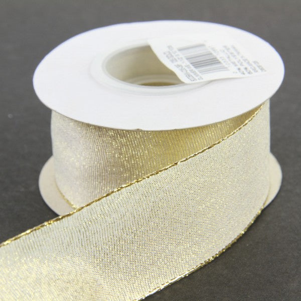 1.5" X 10 YD WIRED EDGE GLIMMER RIBBON