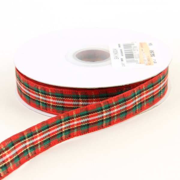 5/8"X25Y PLAID GLIMMR NARROWS