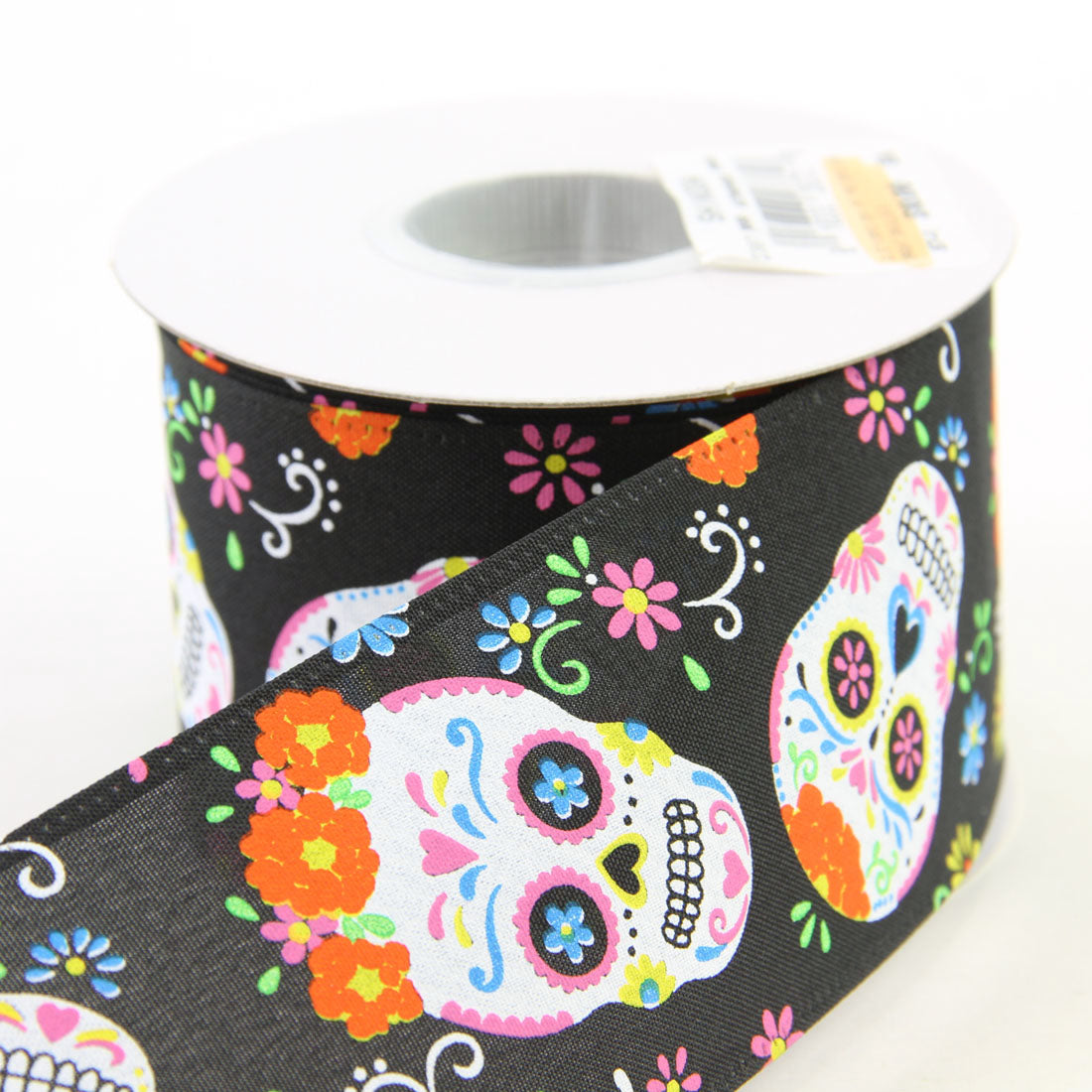 2.5"X10YD DAY OF THE DEAD BLK