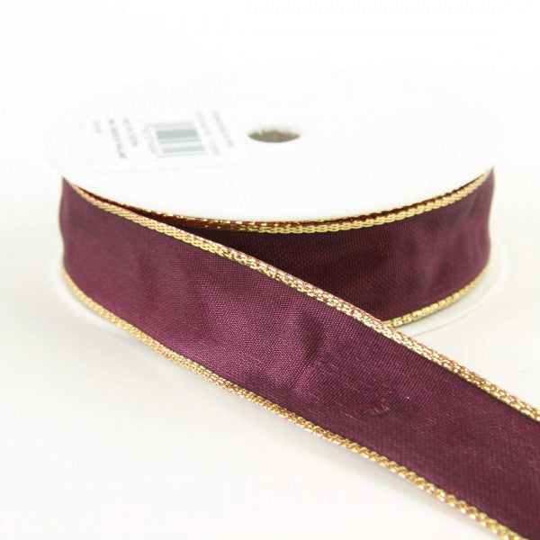 1 INCH X 25 YARDS TAFFETA METALLIC EDGE