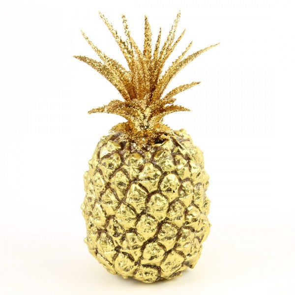 9"GILDED PINEAPPLE ORN A4