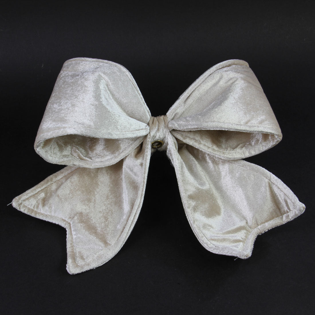 16"UV VELVET BOW CHAMPAGNE