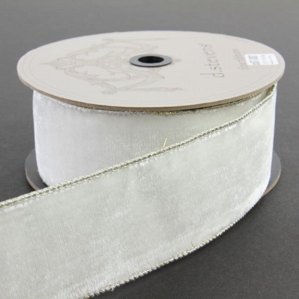 2.5"X10YD VELVET WINTER WHITE