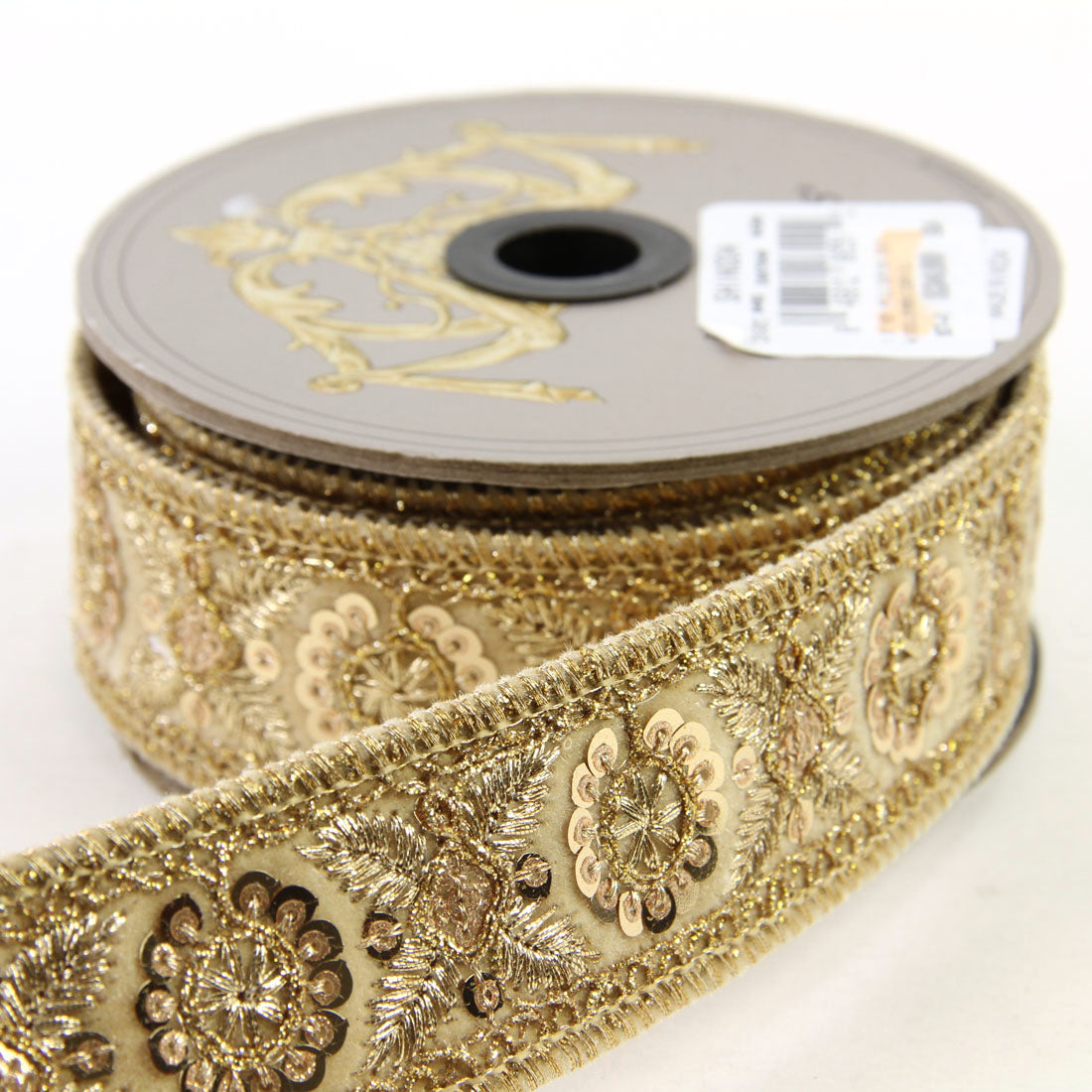 1.5"X5Y MTLC.DUPION GOLD