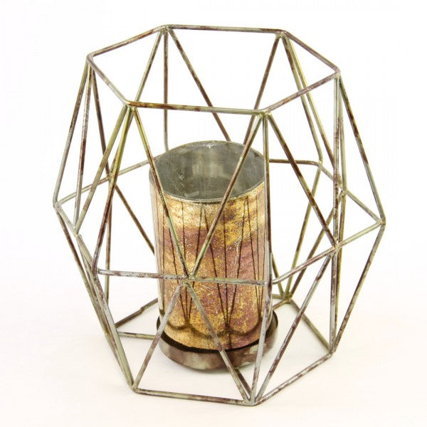 7.5"X8.5"GEOMETRICAL LANTERN