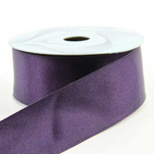 1.5" X 10 YD WIRED WOVEN.DOUBLE FACE SATIN RIBBON PURPLE