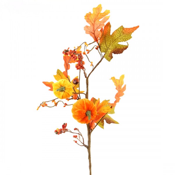 22"VLVT PUMPKIN/LEAF/PIP SPRY