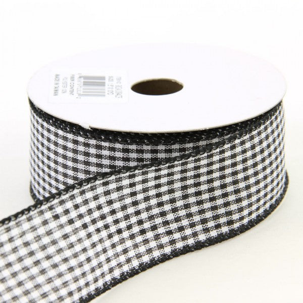 1.5" X 10 YD MINI GINGHAM CHECK RIBBON