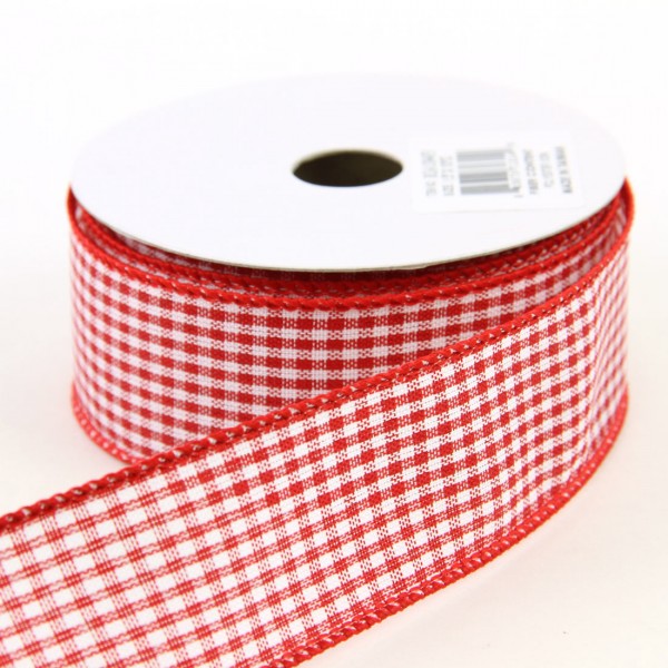 1.5" X 10 YD MINI GINGHAM CHECK RIBBON