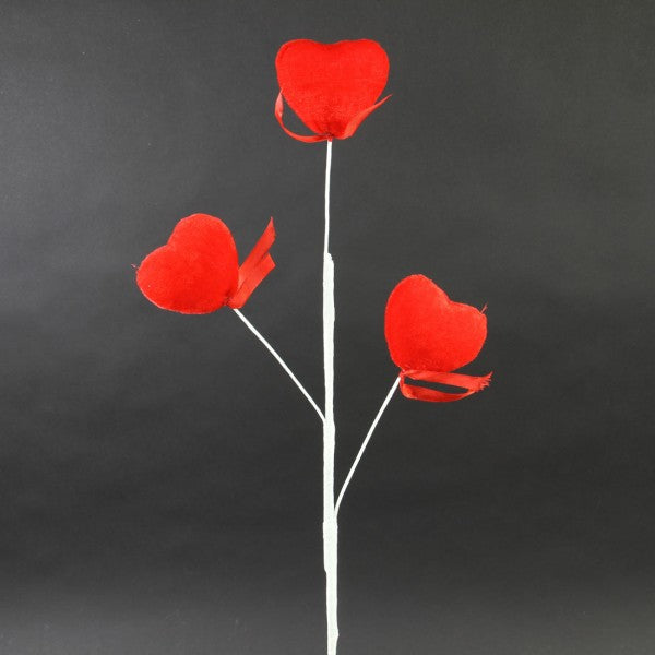 25"VELVET HEART SPRAY