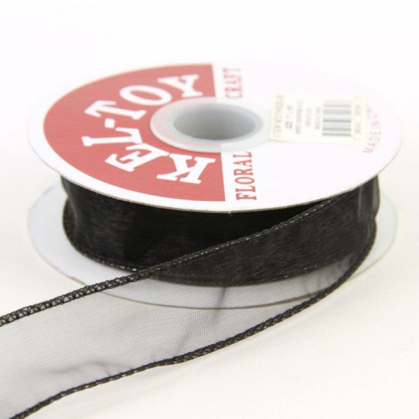 1"X10YD WIRED SHEER BLACK A4