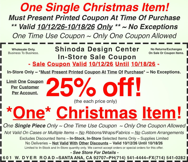 In-Store Coupon: 25%off *One* Christmas Item!