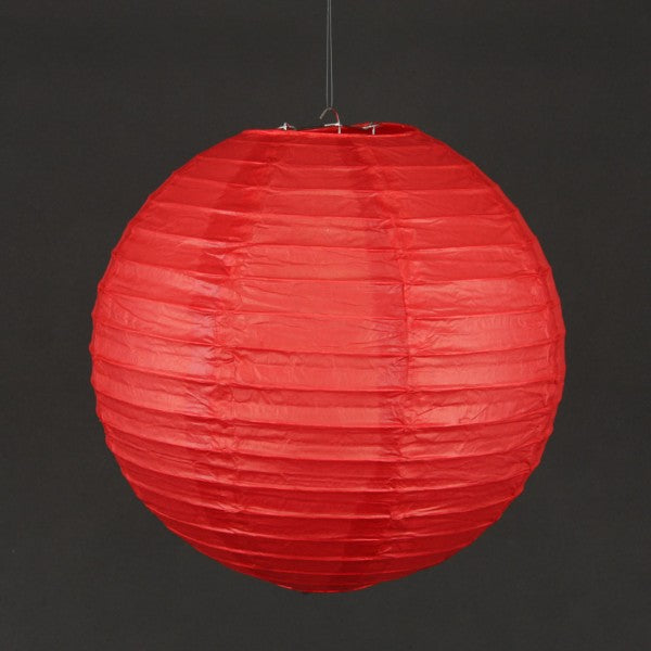 12" RND PAPER LANTERN RED