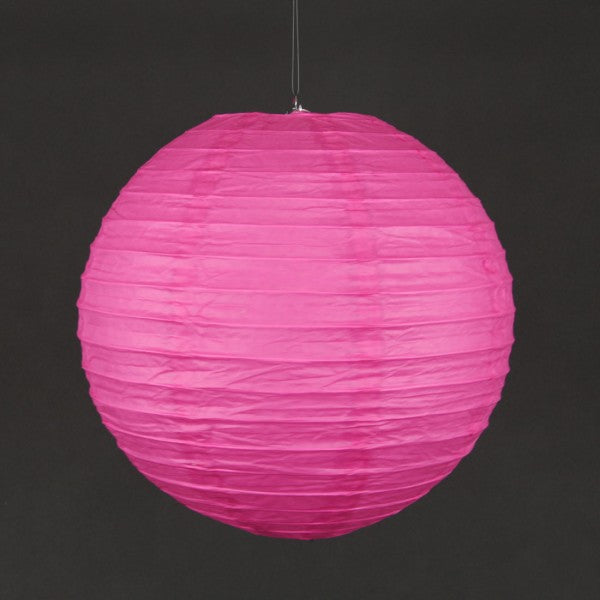 12" RND PAPER LANTERN FUCHSIA