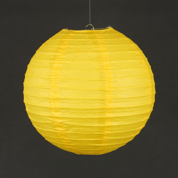 12" RND PAPER LANTERN YELLOW