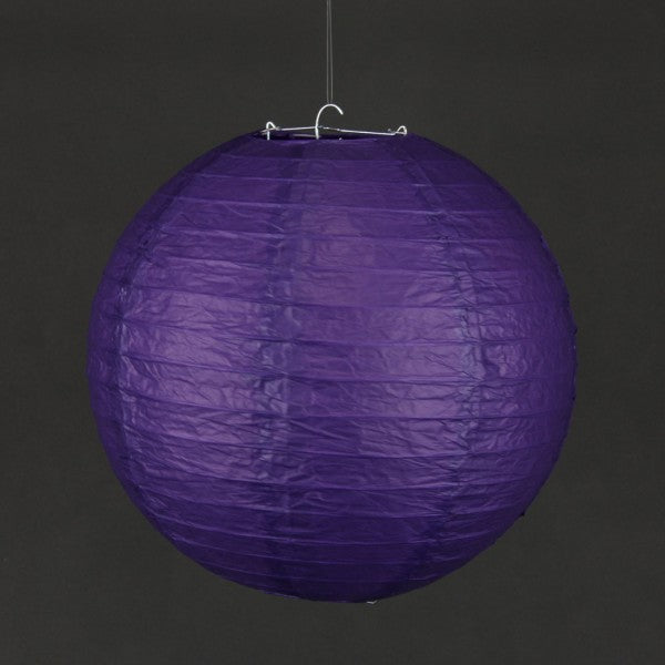 12" RND PAPER LANTERN DK.PURPL