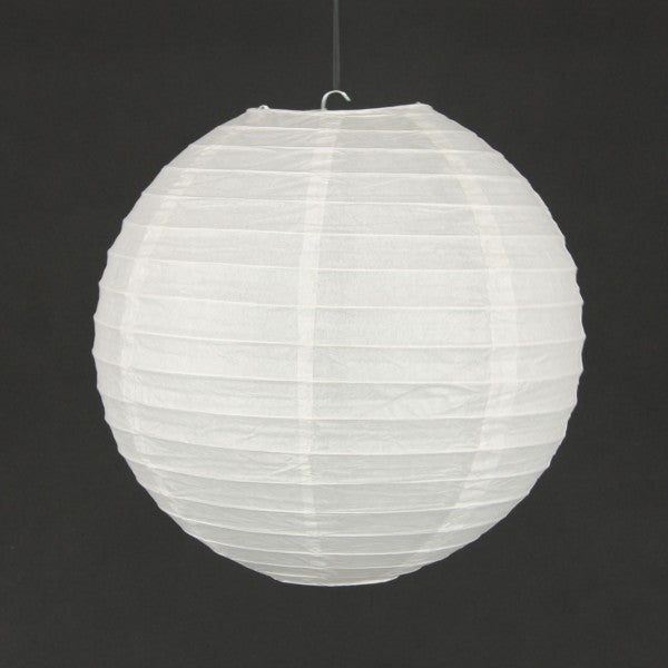12" RND PAPER LANTERN WHITE