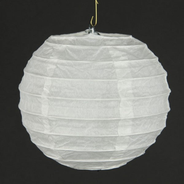 6" RND PAPER LANTERN WHITE