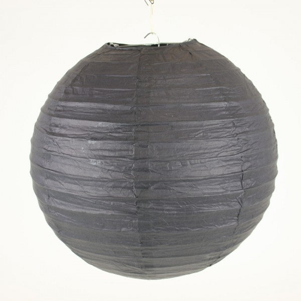 12" RND PAPER LANTERN BLACK
