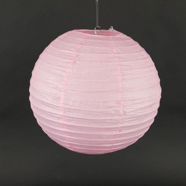 12"RND PAPER LANTERN PINK