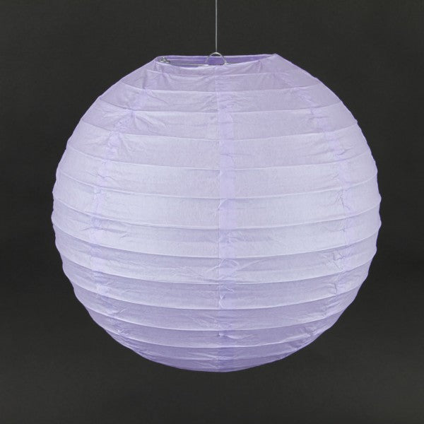 12"RND PAPER LANTERN LAVENDER