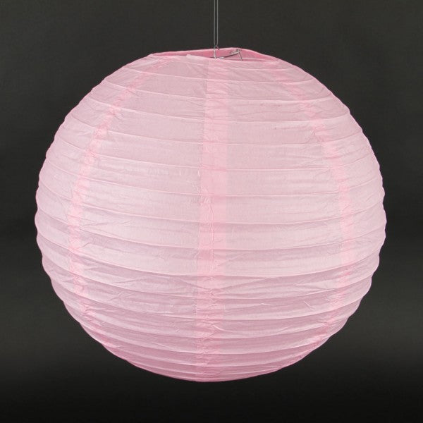 16"RND PAPER LANTERN PINK