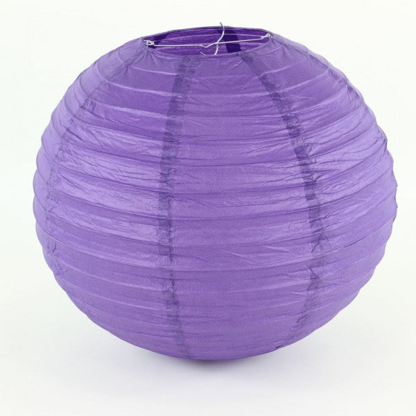 16"RND PAPER LANTERN DK.PURPLE
