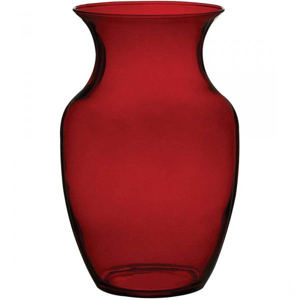 8" ROSE VASE RUBY 6/CS