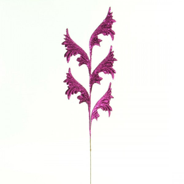 GLITTERED LEAVES SPRAY A4