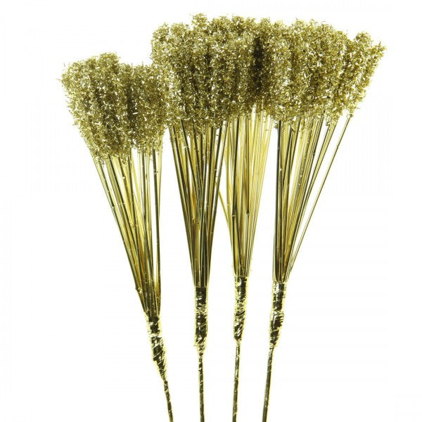 15" PVC WITH GLITTER GRASS PICK