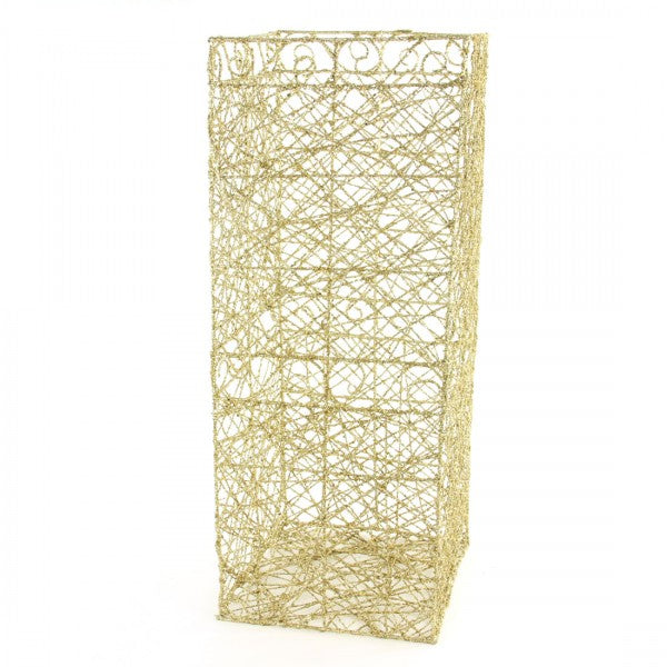 30"GLITTER WIRE CUBE S2 GLD