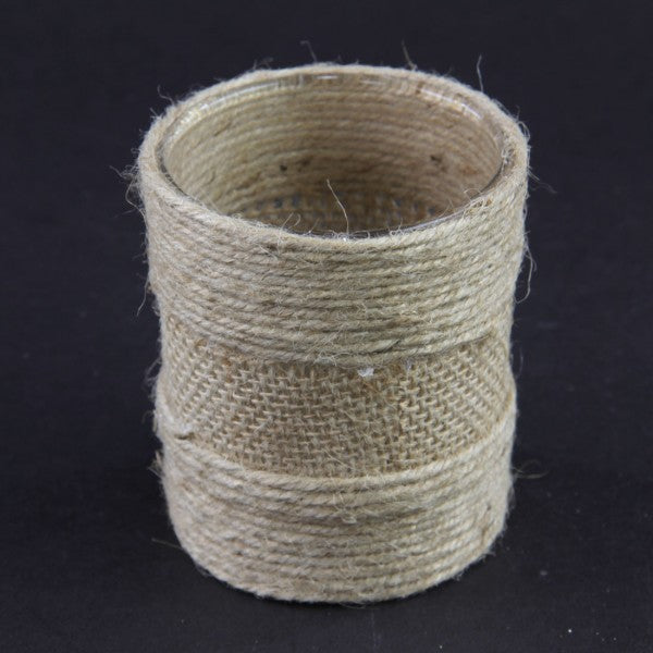 1.5"BURLAP VOTIVE GLASS