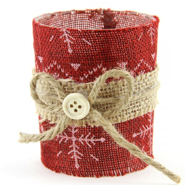 BURLAP VOTIVE GLASS