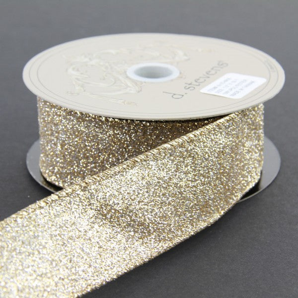 1.5"X10YD GLIT.GLD/SILV RBBN