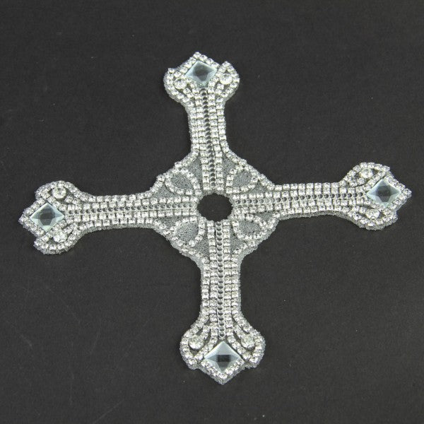 6"CRSTL BYZANTINE CROSS ORNA