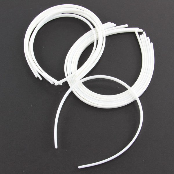 1/4" HEADBAND 12PC/PKG WHITE